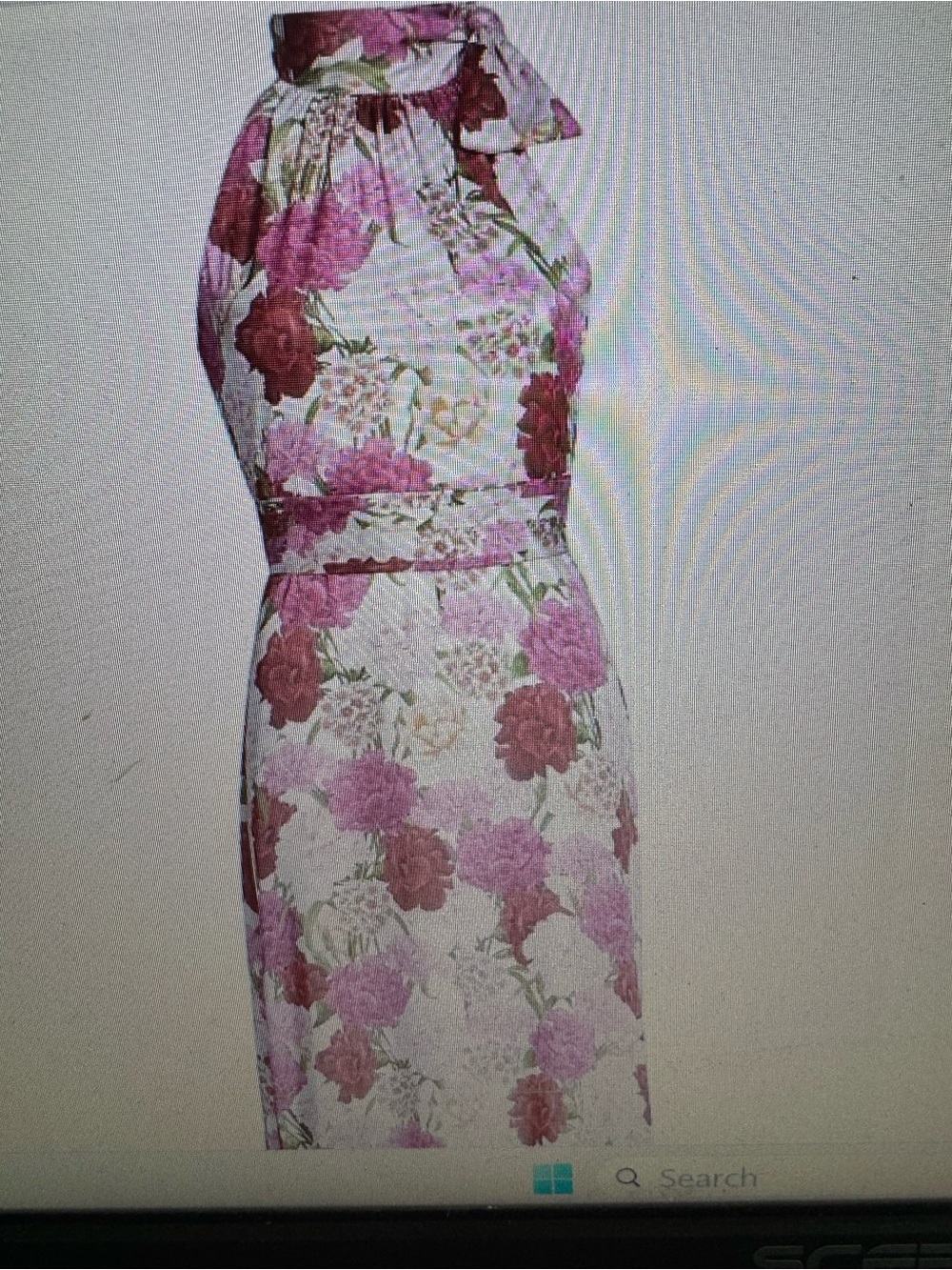 Sachin + Babi One-Shoulder Floral Dress in Pink and Burgundy